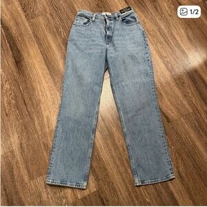 Abercrombie & Fitch Women's Straight Leg Jeans - Light Blue